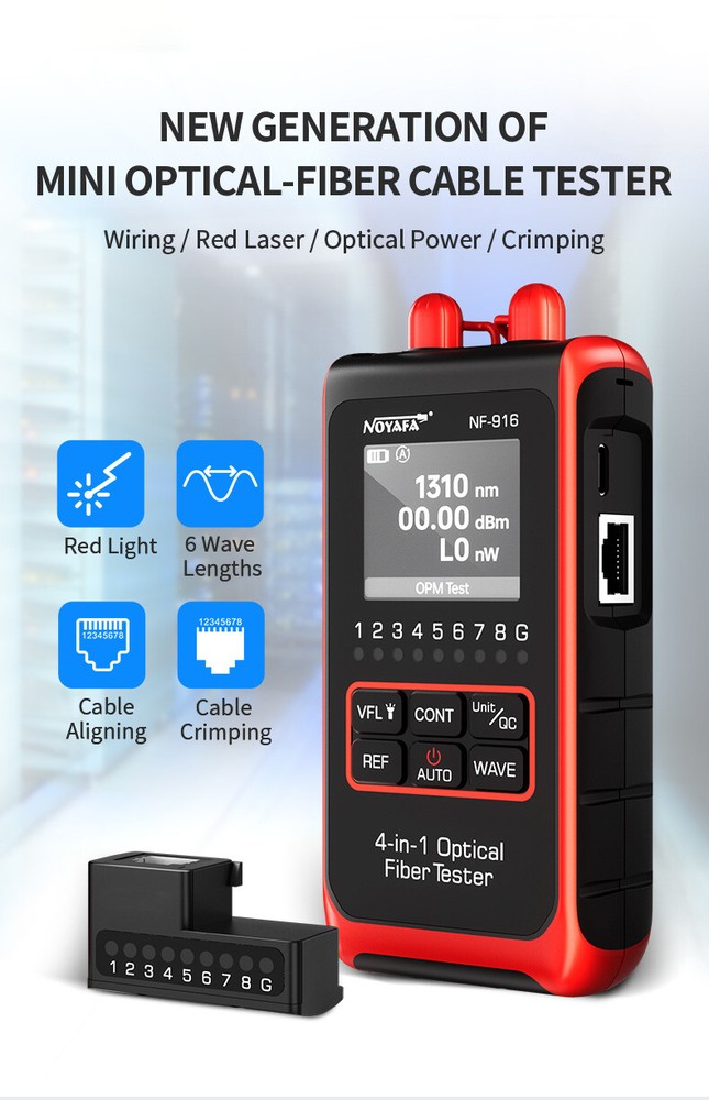 NOYAFA NF-916 Optical Meter VFL REF SC Visual Fault E7U4