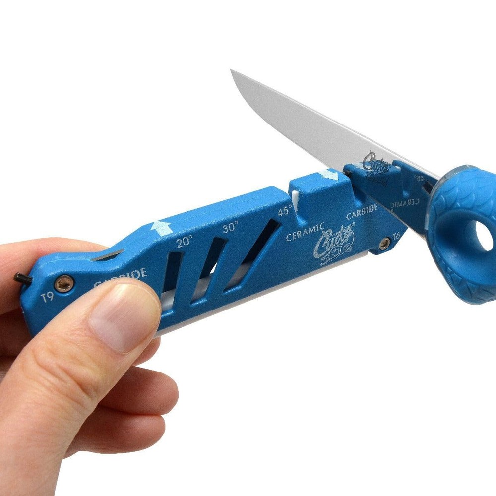 Cuda Knife Shear Hook Sharpener - Carbide & Ceramic Multi-Angle Fishing Tool