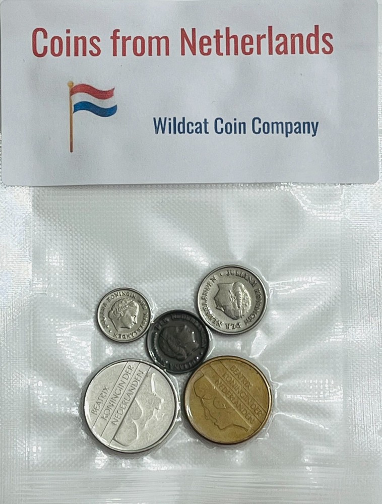 Netherlands Coins - 5 Random Coins - Free Shipping