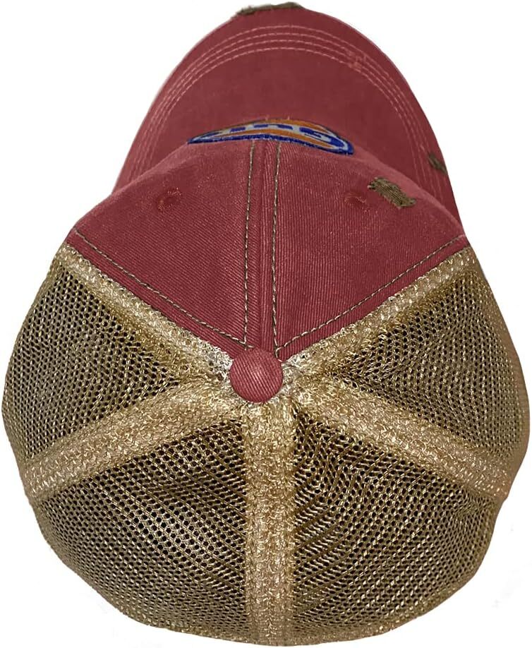 Gulf Distressed Vintage Adjustable Snapback Hat One Size, Wine