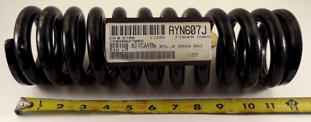 Fisher Controls Helical Compression Actuator Spring 1E826627082, New Old Stock