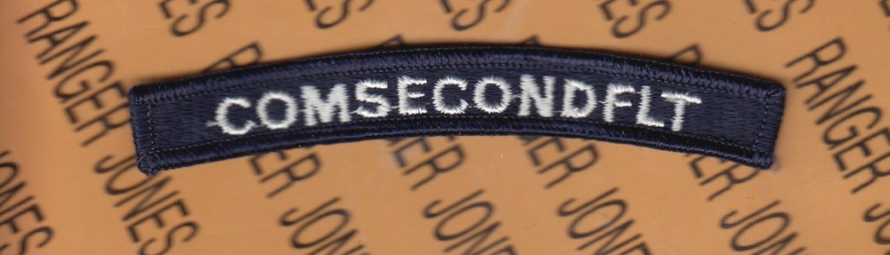 USN Navy Commander Second Fleet COMSECONDFLT Tab 4.25" arc patch