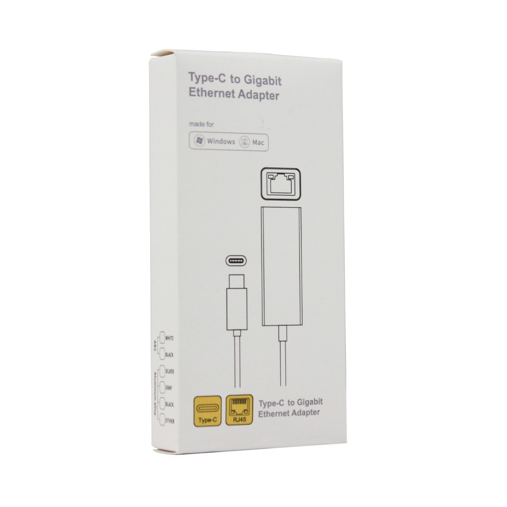USB-C 3.0 Gigabit Ethernet LAN RJ45 1000Mbps Network Adapter for PC Mac Android