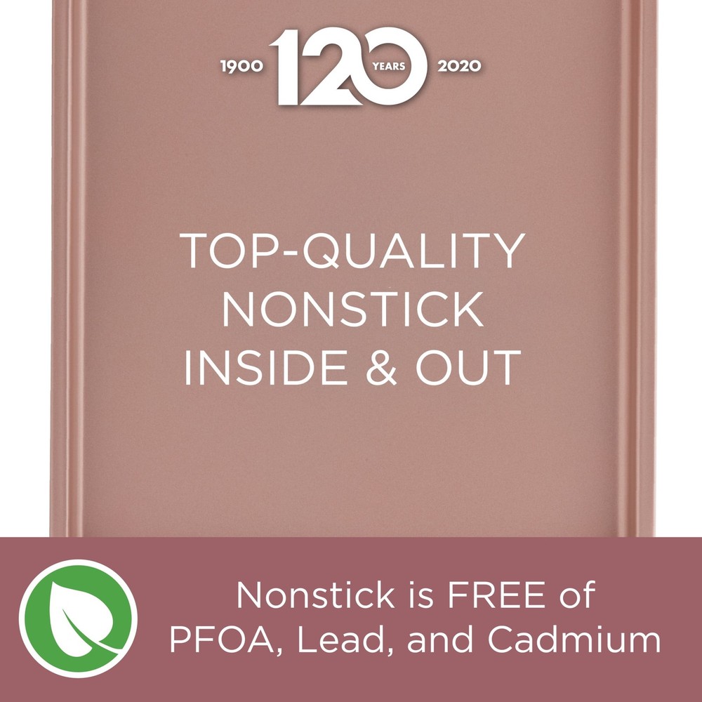 4 Piece Rose Gold Bakeware Set Nonstick W/ Dishwasher Safe & Stackable