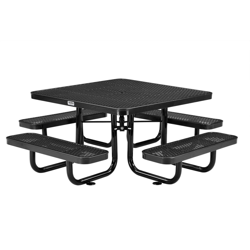 46" Child Size Square Expanded Picnic Table Black