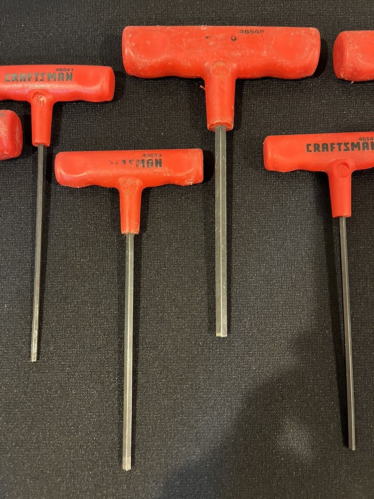 Craftsman 7 Pc Red T-Handle Hex Set