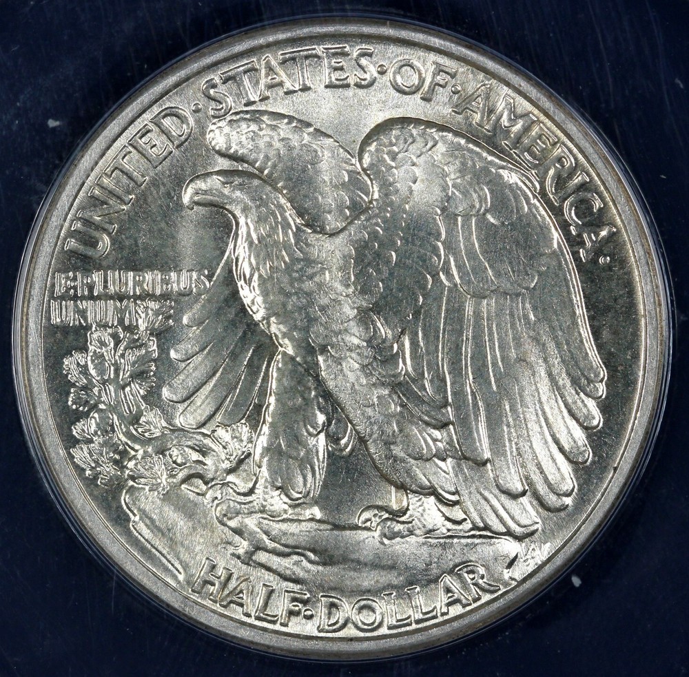 1942 50c Walking Liberty Half Dollar ANACS MS 64