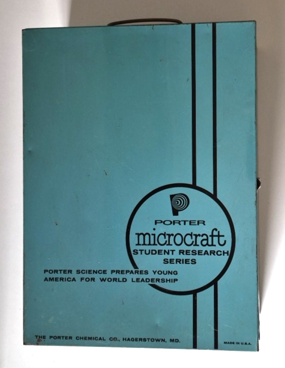 Vintage Porter Science Microcraft Student Research Series Microscope w/ Case