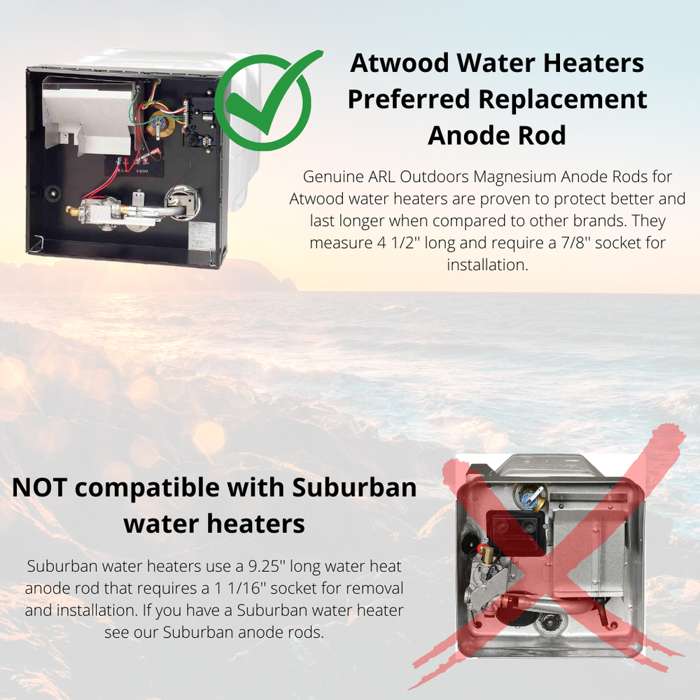 RV Water Heater Magnesium Anode Rod Compatible with Atwood Heaters 11553 4.5?