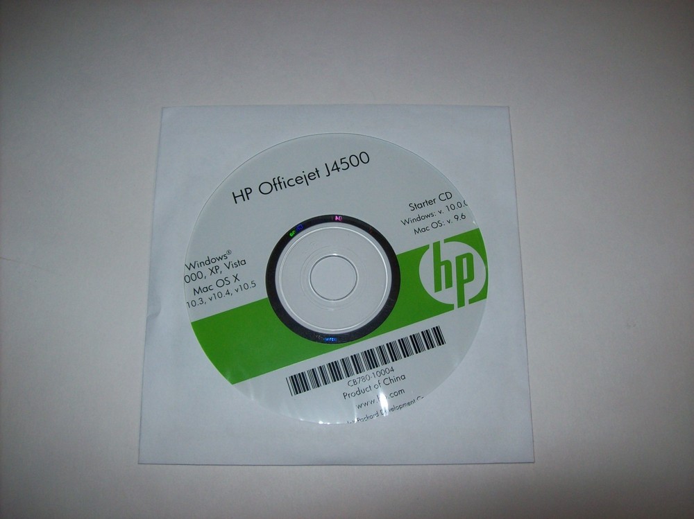 Hp Officejet J4500 Windows/Mac Starter Cd