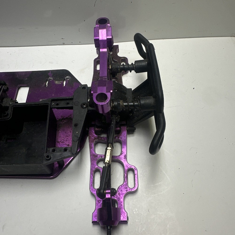 Aluminum Nitro RC Chassis. Purple.