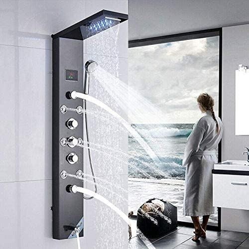 Multi-Function Shower Panel with LED Display: Rainfall, Handheld & Massage Modes