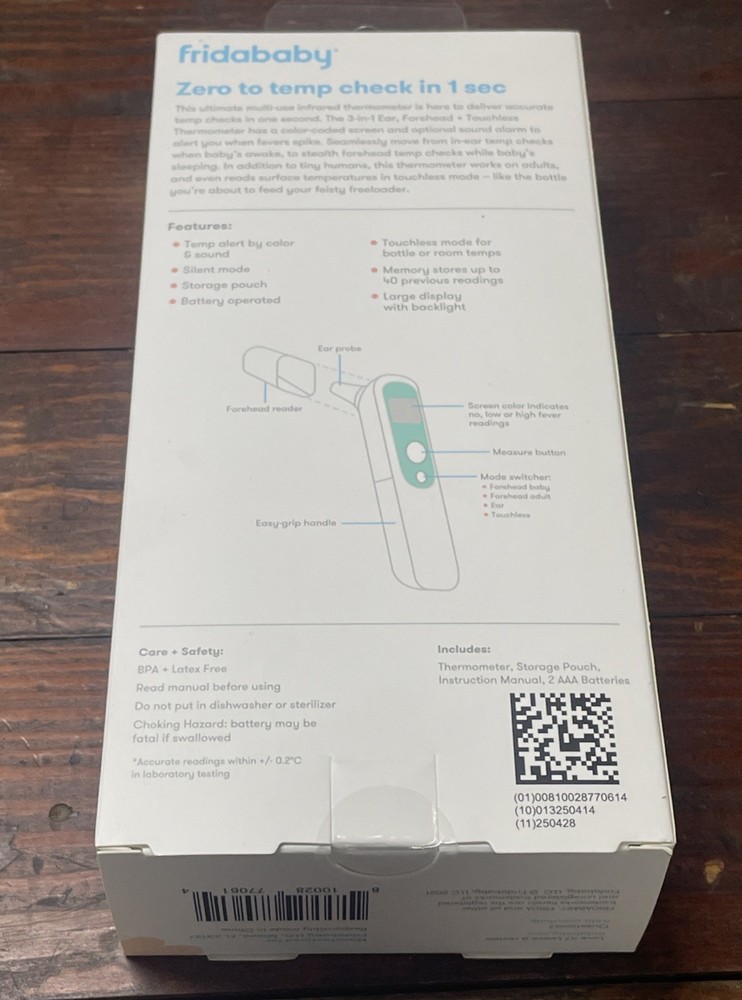 FridaBaby Forehead Thermometer - White