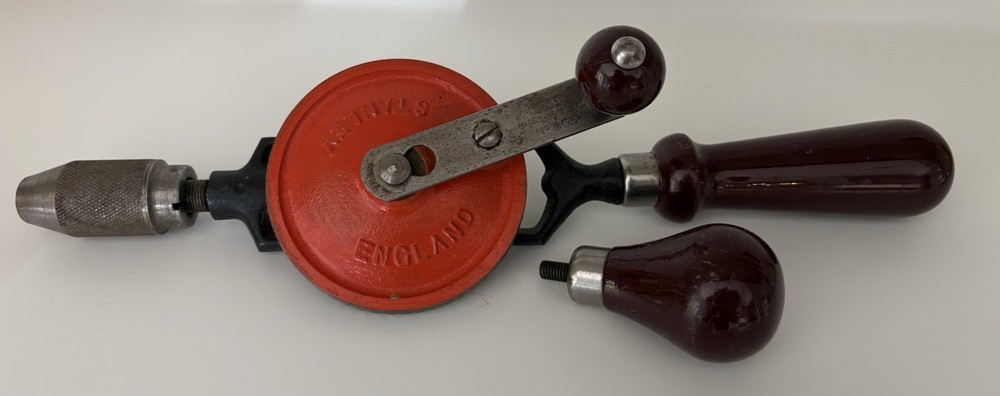 Vintage Boxed Stanley 805 5/16"  Hand Drill plus bits