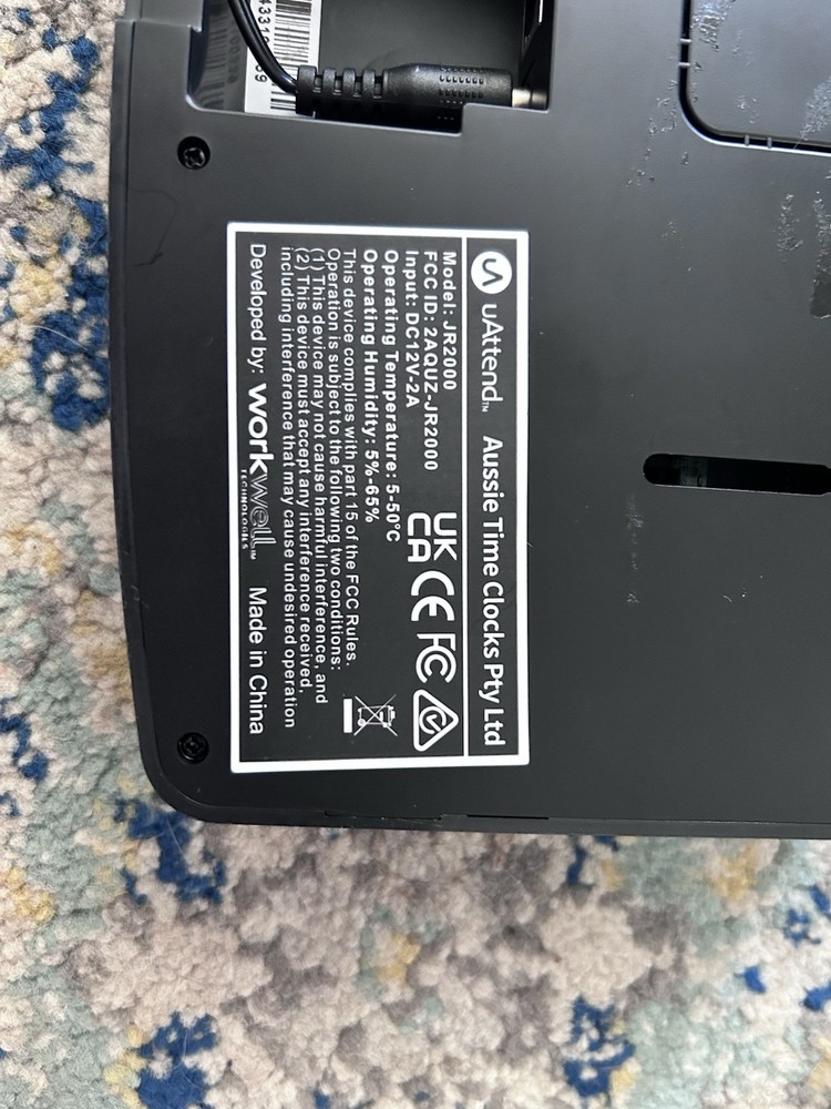 uAttend Cloud Connected Biometric Attendance System JR2000