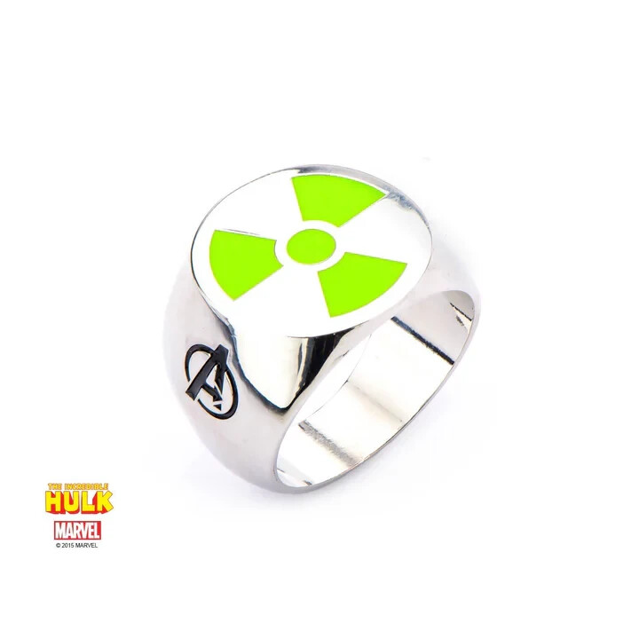 Marvel MCU Avengers Licensed Hulk Radioactive Stainless Steel Ring