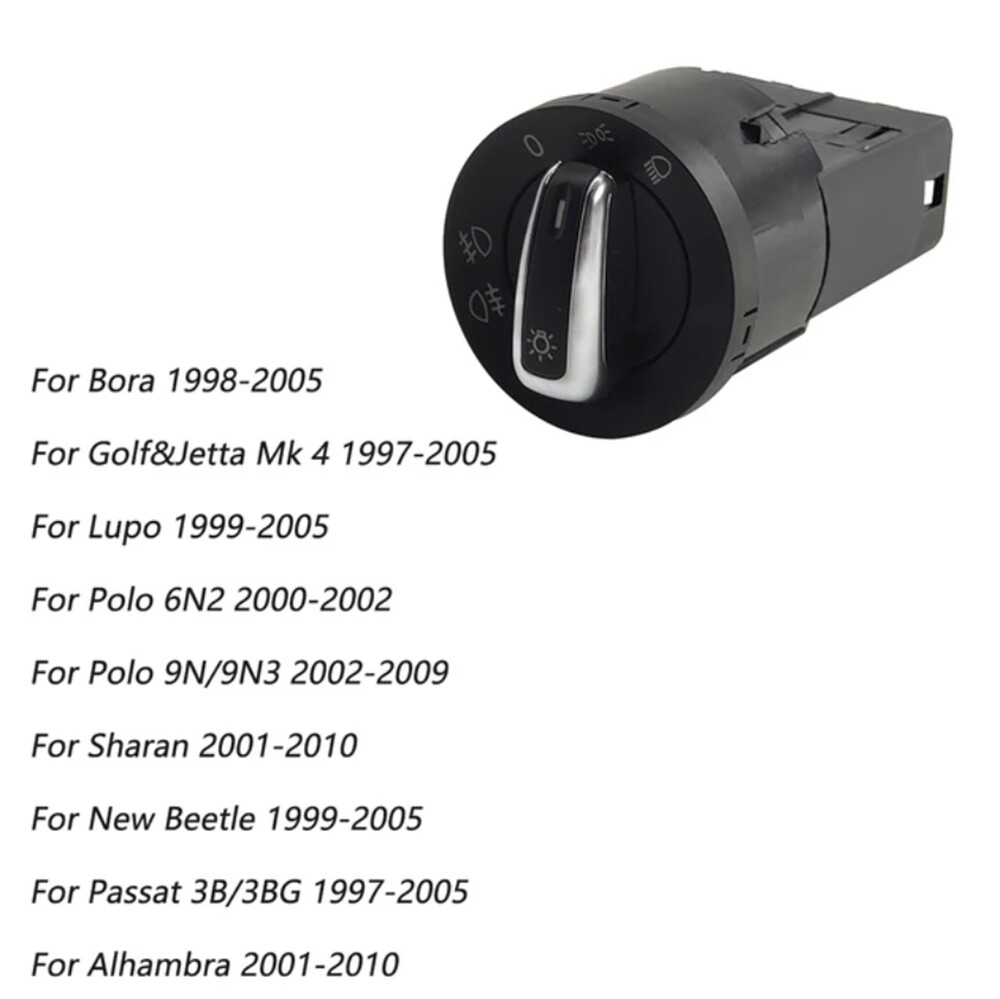 Auto Headlight Switch Chrome w/Light Sensor Module For VW Golf Mk4 Passat Polo☀️