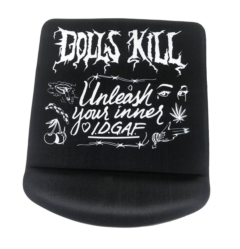 Dolls Kill Mousepad Black “Unleash Your Inner IDGAF”