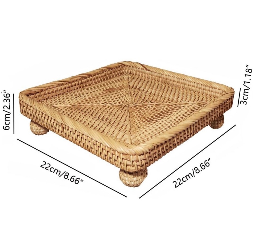 i-lan 9” Inch Square Handmade Decorative Riser
