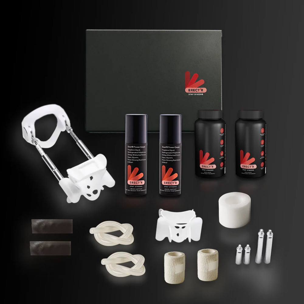 ERECTR PENIS EXTENDER GRAPHITE KIT  EXTRA GROWTH ENLARGEMENT COMPLETE SYSTEM