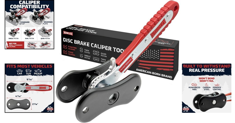 Heavy-Duty Brake Caliper Compression Tool with Ergonomic Handle for Safe Repairs