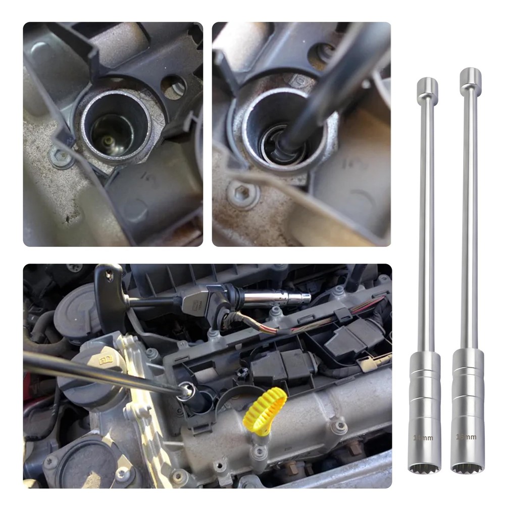 Extended Spark Plug Socket 14mm 16mm Removal Installer hardware set