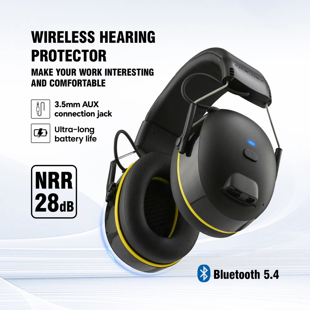 Wireless Bluetooth Hearing Protection Ear Muffs for Work & Hunting