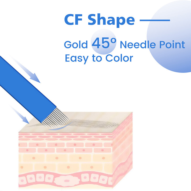 21F Shape Microblading Needles Eyebrow Shape Semi-Permanent Needle Manual Blades
