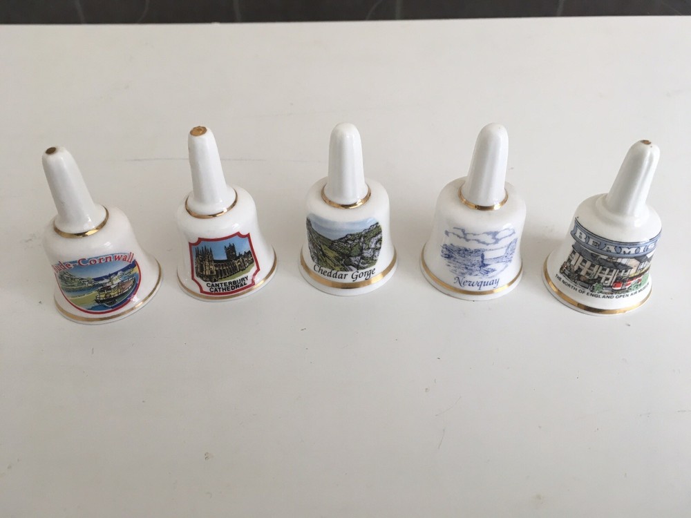 Porcelain Bells X5 With Designs On