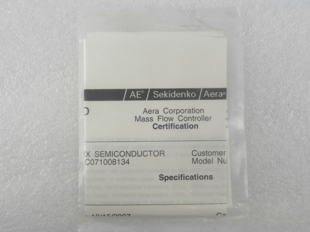 Aera FC-D980C Mass Flow Controller MFC MULTI-2 MULTI R New Surplus