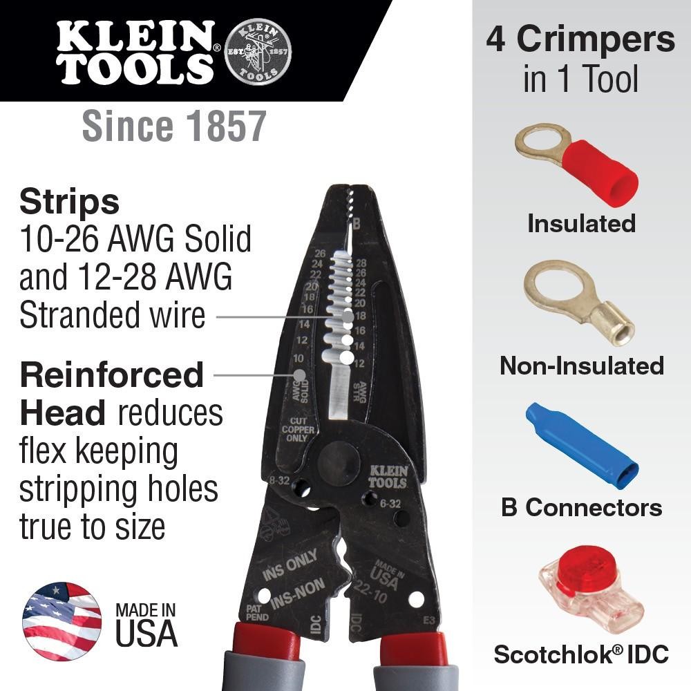 KLEIN TOOLS 1019 Klein-Kurve Wire Stripper / Crimper / Cutter Multi Tool