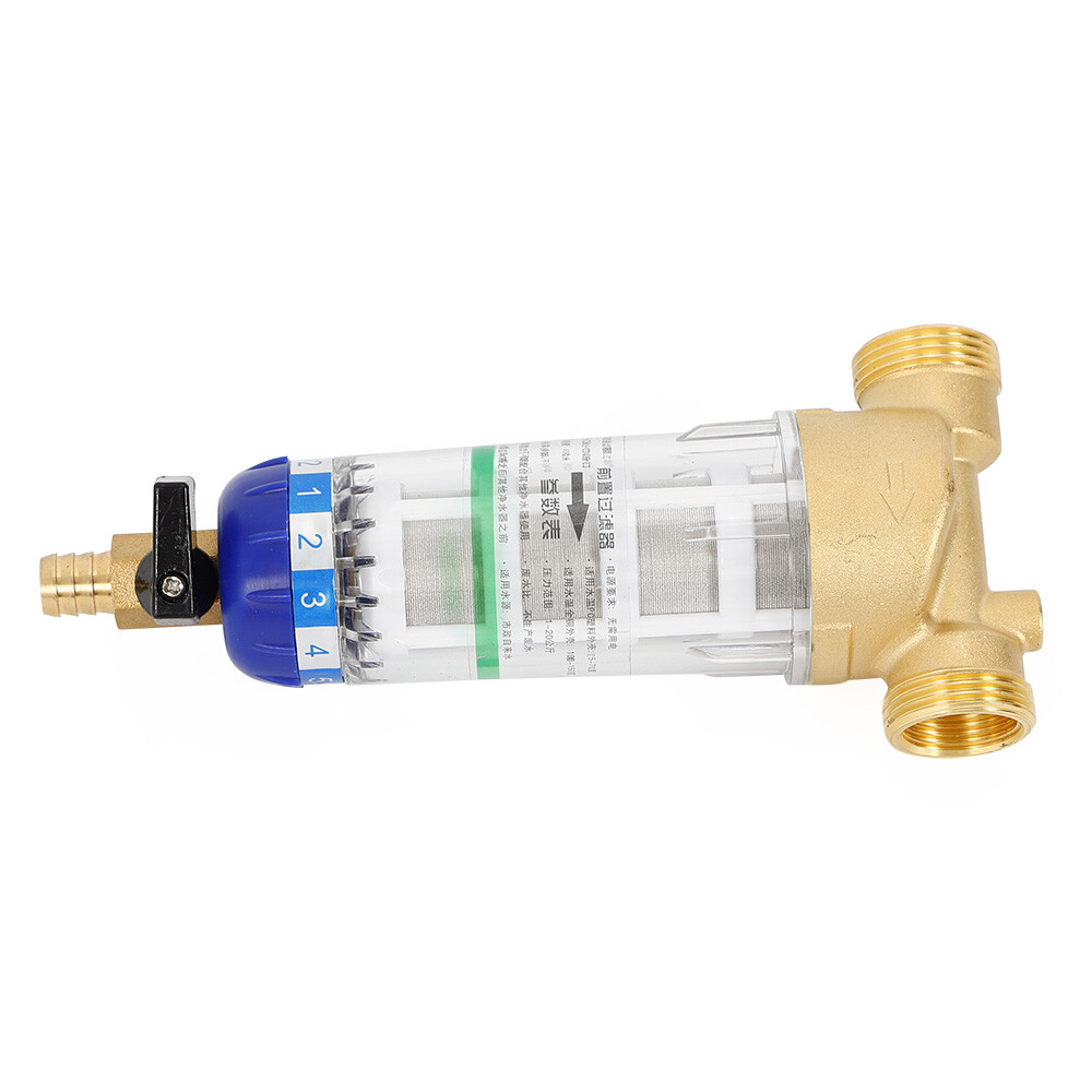 Purewater Whole House Water Pre-Filter System Reusable Spin Down Sediment Filter