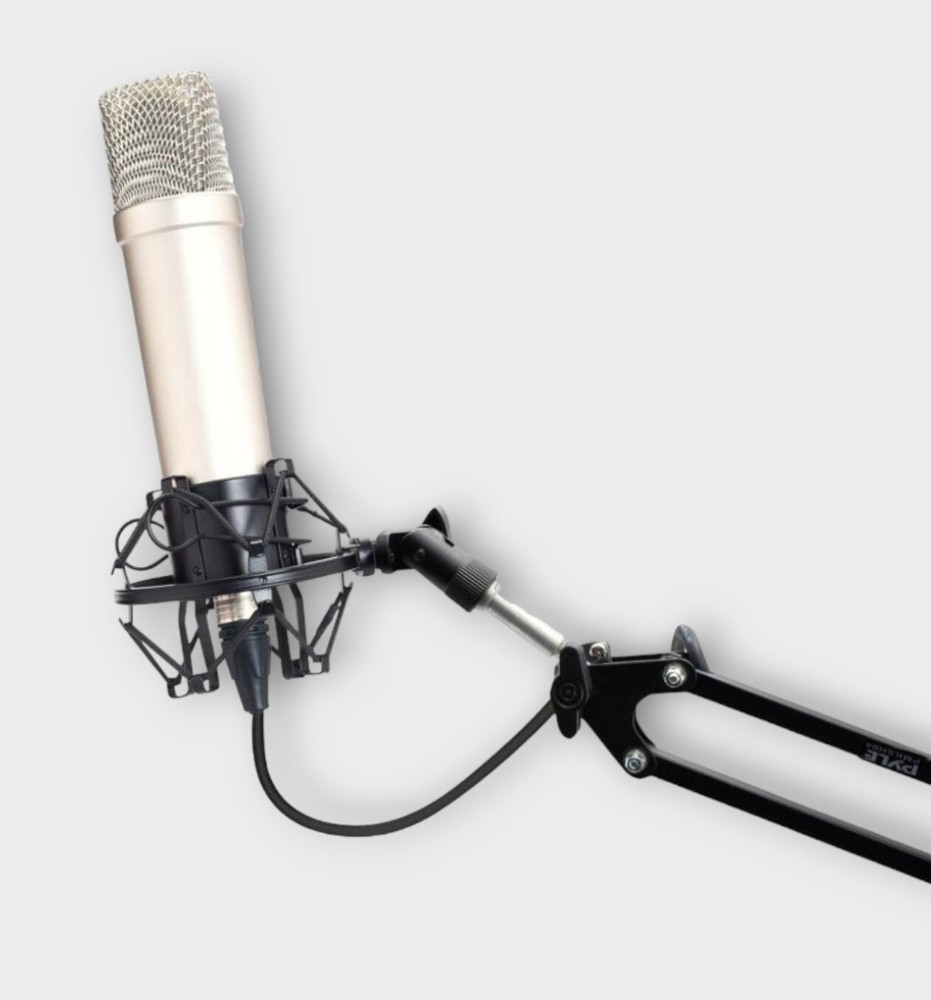 Pyle PMKSH01 Universal Table Clamp Boom Shock Microphone Mount