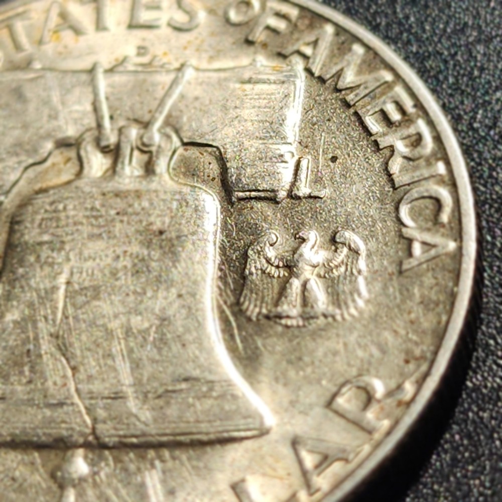 1950 D Franklin Silver Half Dollar, 50 c Coin