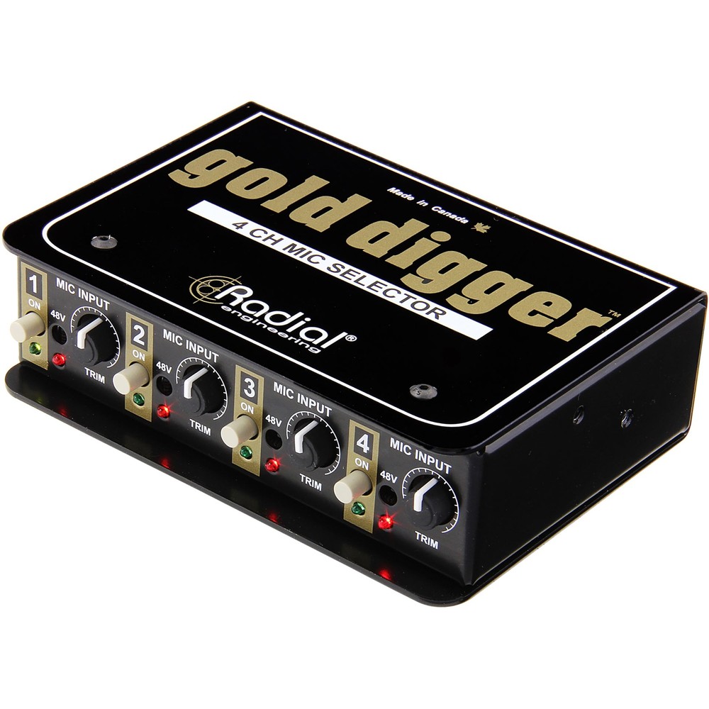 Radial Gold Digger Passive 4-Channel Mic Selector