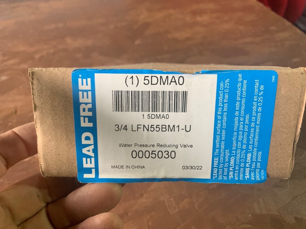 Watts 3/4 50psi Water Pressure Reducing Valve Lead (LFN45BM1-U)