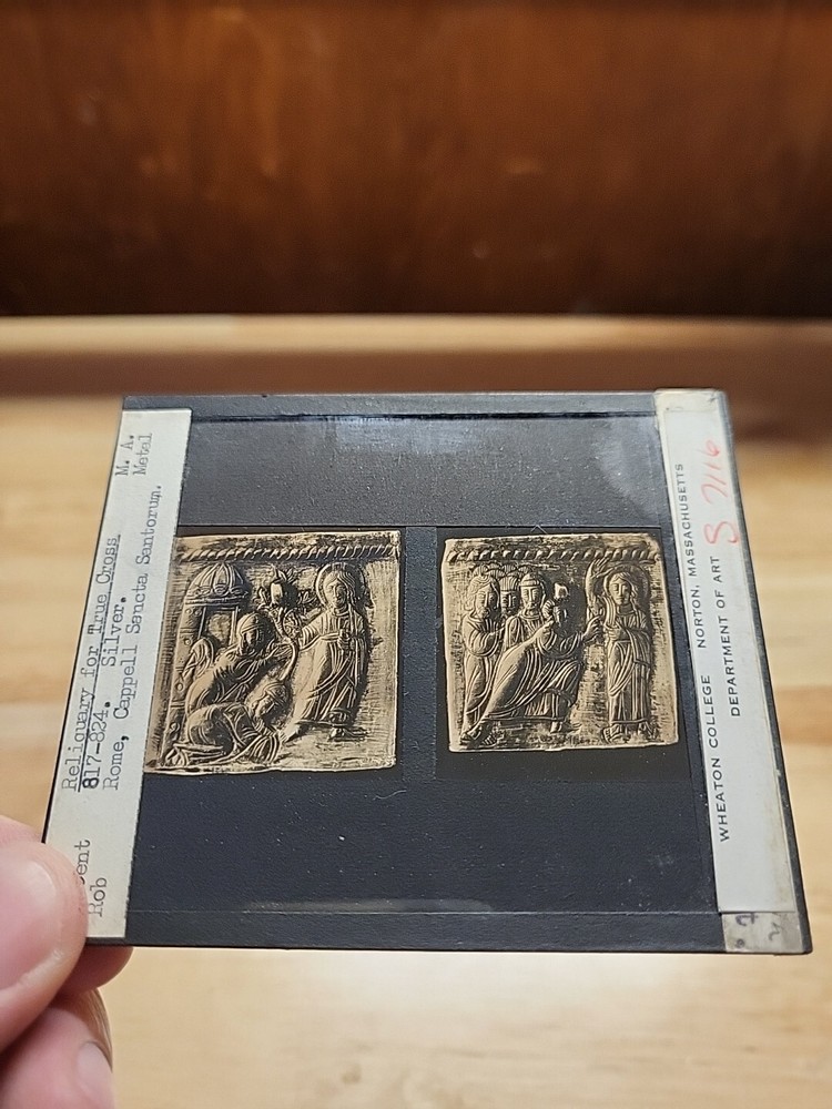 Vtg Magic Lantern Slide-Reliquary For True Cross