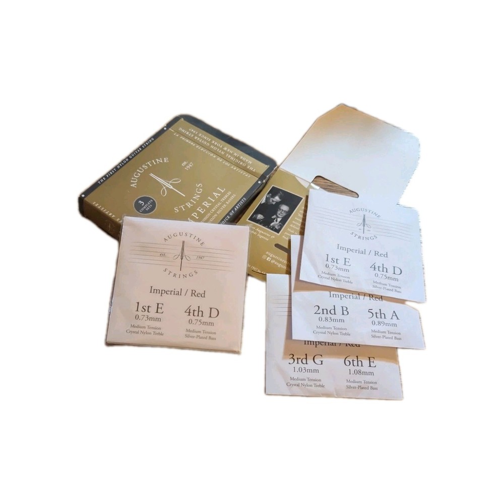 Augustine Strings Imperial Medium Tension - Premium Crystal Nylon Classical Guit