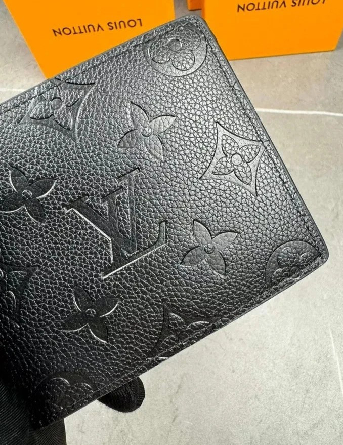 Louis Vuitton Eclipse LV Monogram Black Leather Bifold Wallet W/Box