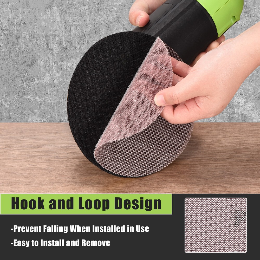 5 Pcs 8-7/8 Inch Grid Sanding Discs, 60 Grit Wall Sanding Discs