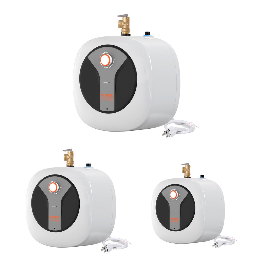 VEVOR 2.5/4/8 Gal Electric Hot Water Heater Mini Tank Compact 1400W Kitchen Sink