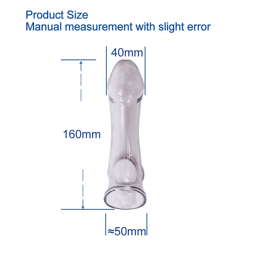 MALE Delay ejaculation Condoms penis sleeve Extender-Reusable-Impotence Condoms