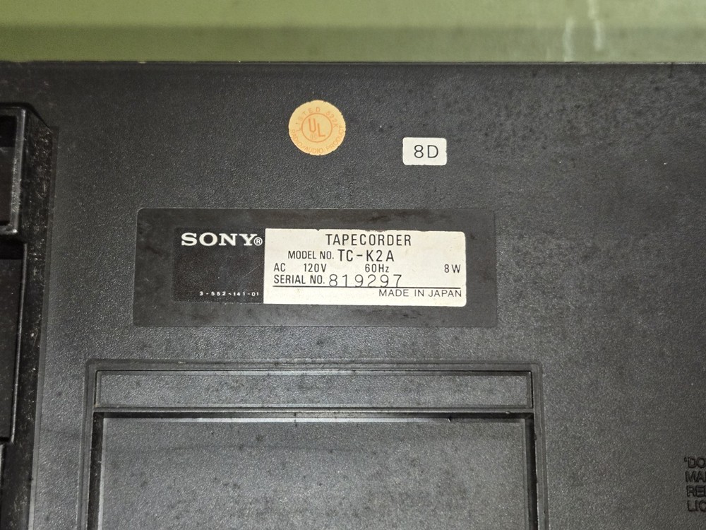 Sony Stereo Cassette Deck TC-K2A