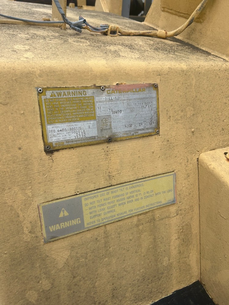 1985-2000 Caterpillar R80, All Terrain Forklift