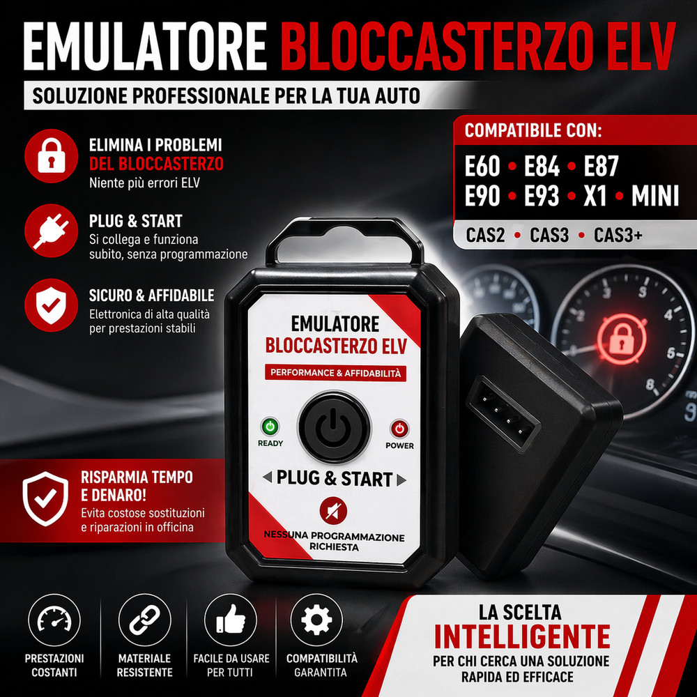 ELV LOCK EMULATOR FOR BMW E60 E84 E87 E90 E93 X1 MINI CAS2 CAS3 CAS3+