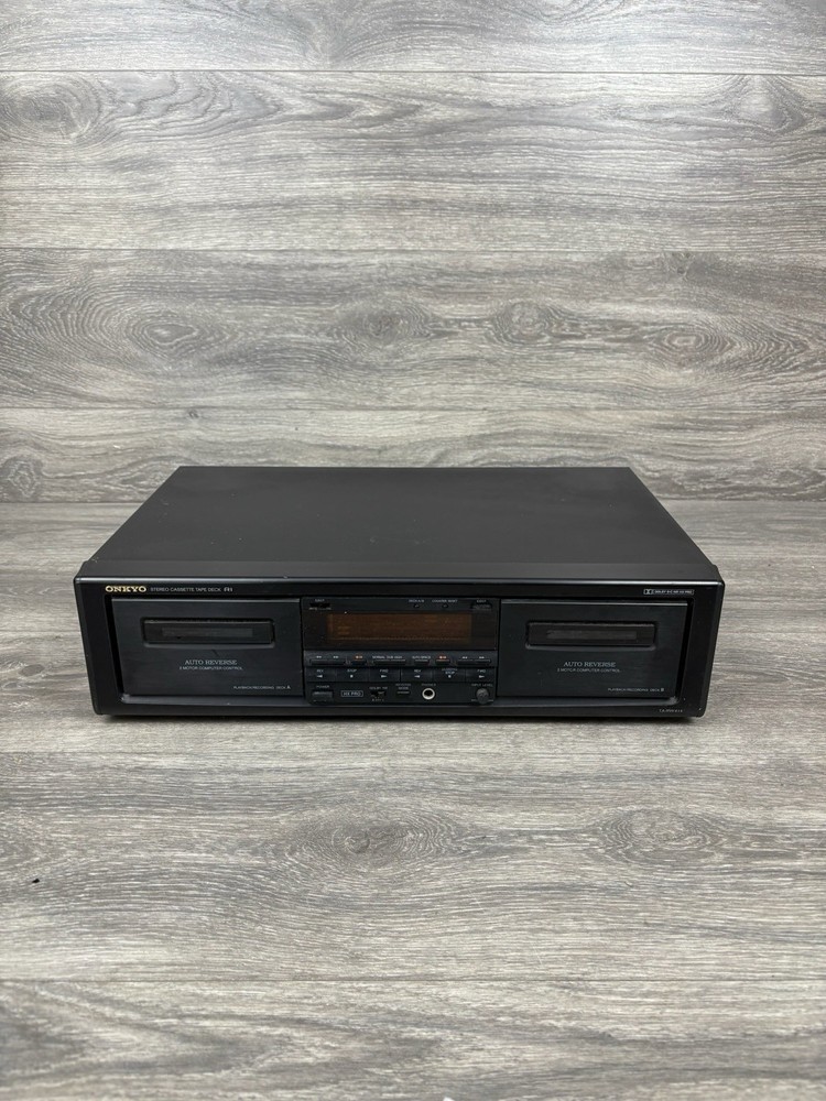 Onkyo TA-RW414 Dual Cassette Tape Deck Tested Working! Missing 1 Eject Button!