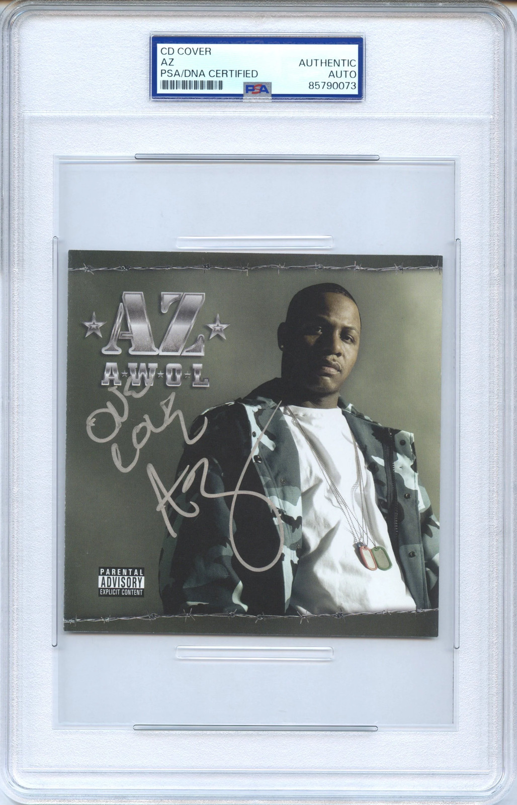 AZ Signed Autographed CD Cover "A.W.O.L." PSA/DNA Authenticated