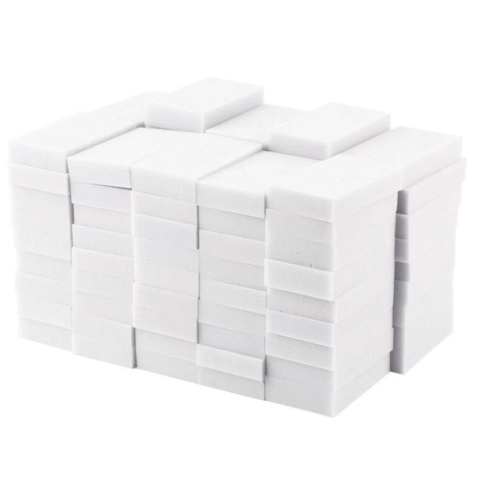 100 PCS Sponge Eraser BULK PACK Melamine Cleaning Foam 3/4" Thick Kitchen Bath