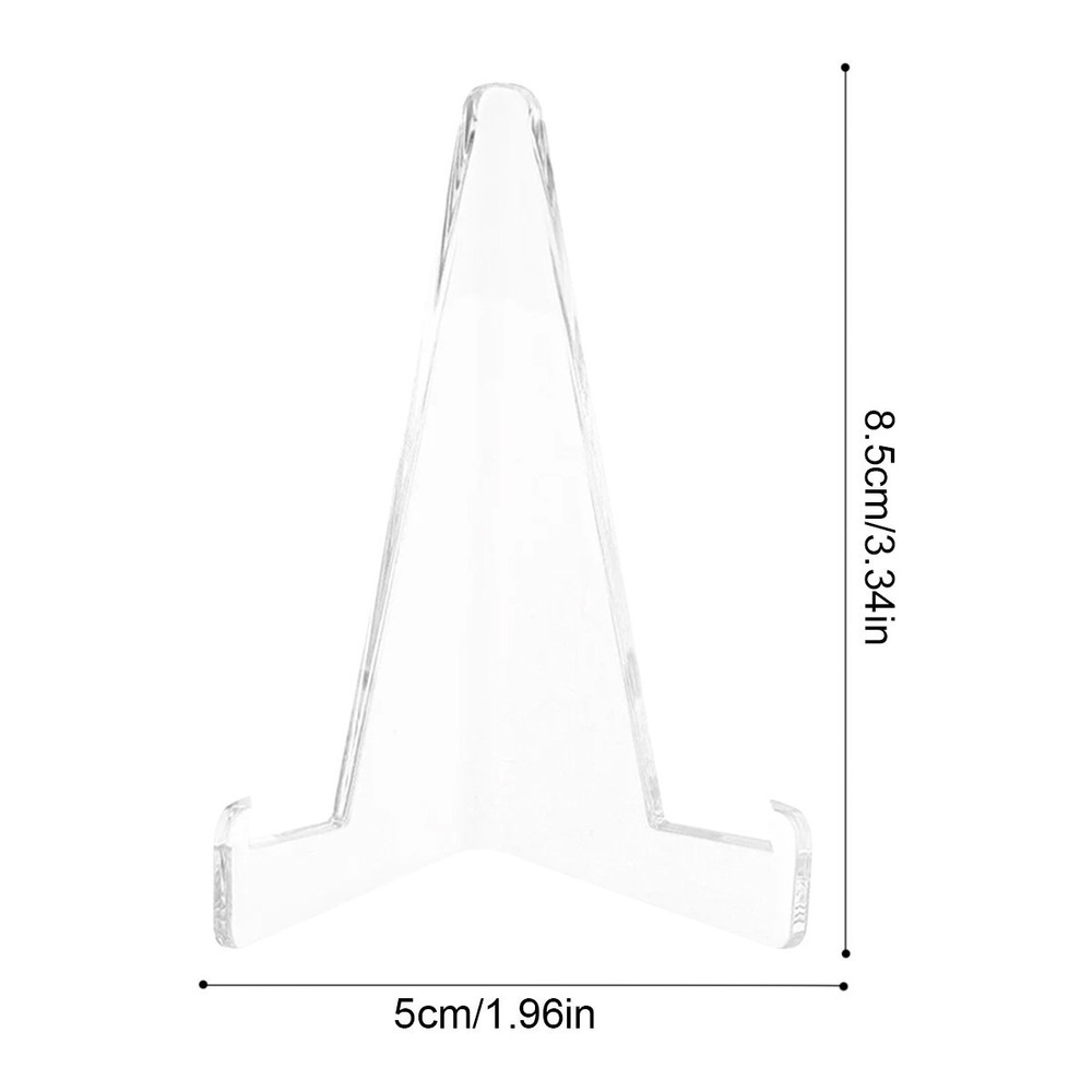 10 PCS Triangular Clear PS Display Stand Space-Saving Holder for Cards Coins US