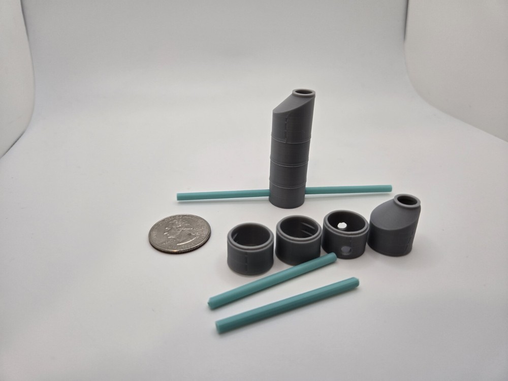 1/87 Scale Precast 48" Manhole w/ 12" Sewer Pipe *2 Pack*